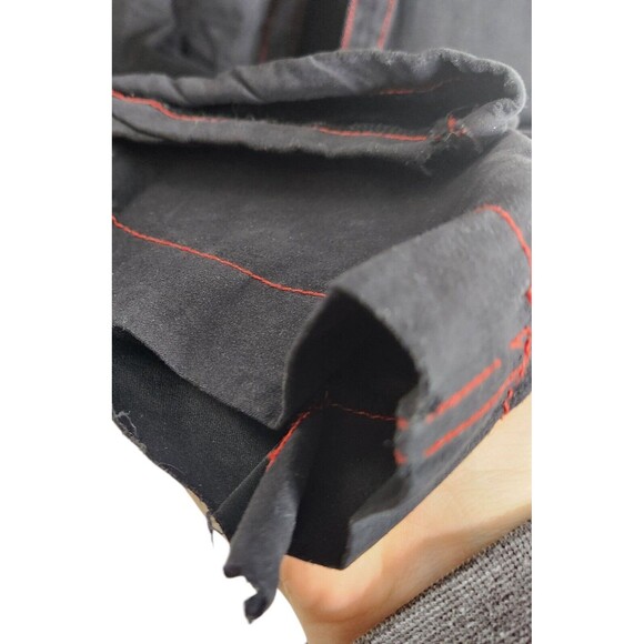 VTG ILLIG Pants 90S Womens 11 Black‎ Red Y2K Goth Rave Hip Hop Baggy Wide Leg - Picture 11 of 15